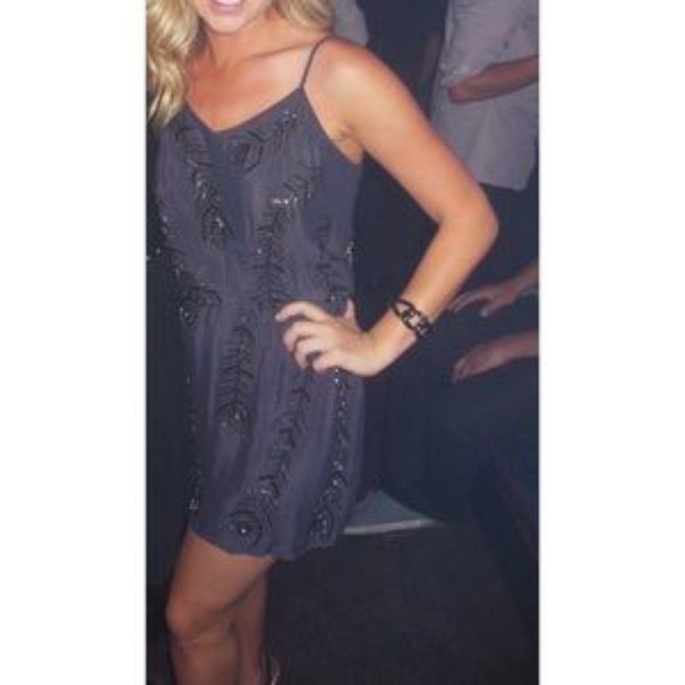 BOYOD VINTAGE BLACK SEQUIN COCKTAIL DRESS